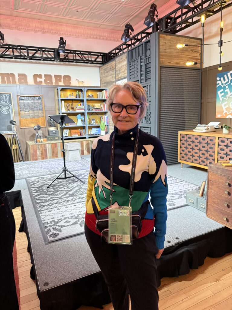 Jane Howze makes the scene at Sundance.