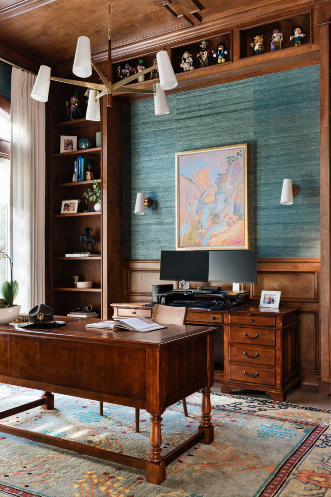 The office includes plenty of shelving to house the new owners' Nutcracker collection. (Photo by Madeleine Harper)