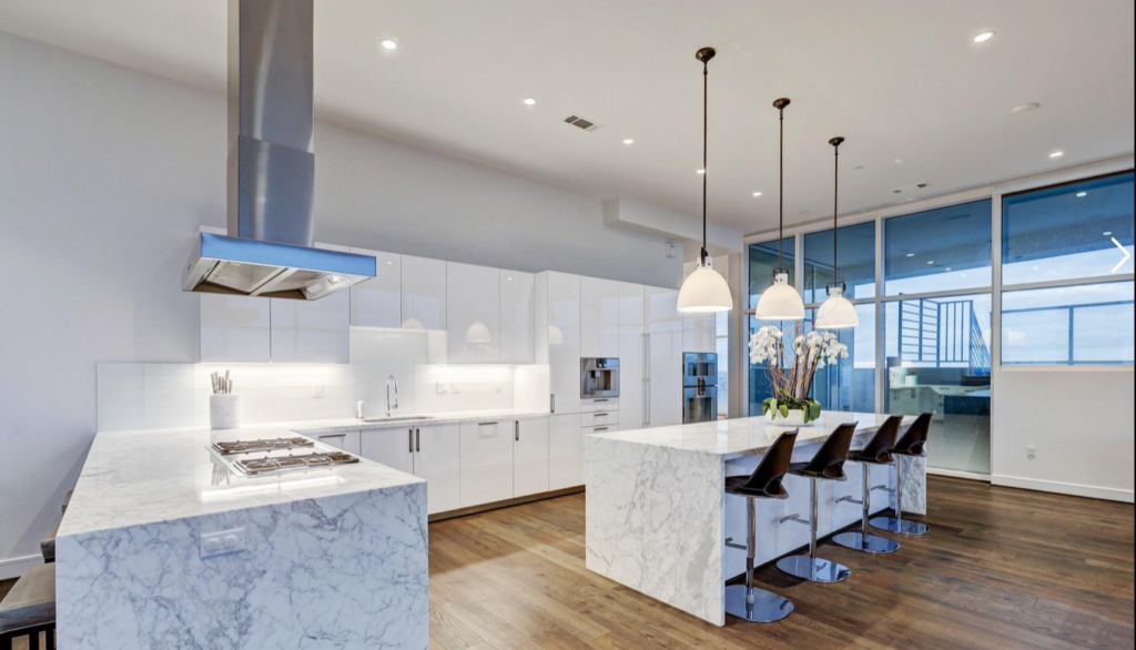 The chef's kitchen at No. 3101 at 4521 San Felipe