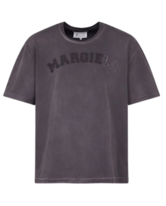 Maison Margiela distressed logo t-shirt in vintage black, $645, available at Traffic L.A.