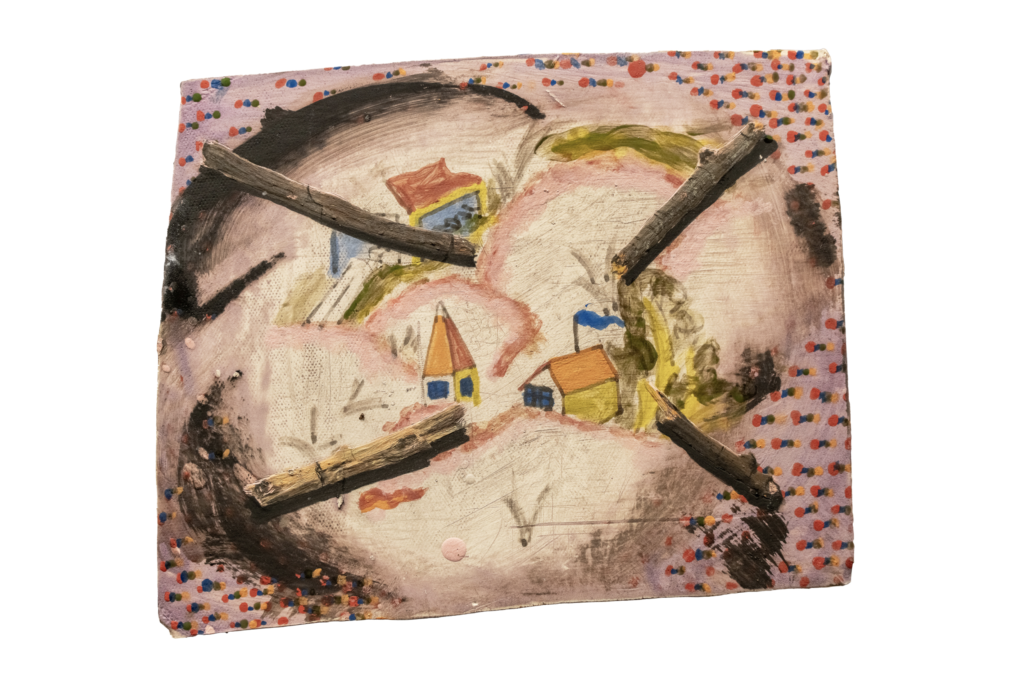 Sam Linguist's "where my dream house used to be (ode to Kawakami Shiro)," 2024, at Nature of Things 