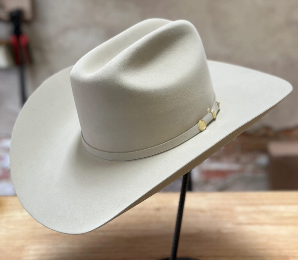 By virtue of its name alone, the Stetson El Presidente felt cowboy hat in "Silverbelly" stands out. Priced at $1,300, she's an investment, but McKinney Hat Co. calls her "one of the finest hats made by Stetson."(Photo courtesy of McKinney Hat Co.)