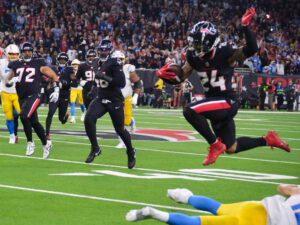 Houston Texans and quarterback C.J. Stroud beat the Los Angeles Chargers 32-12 in the Wild Carded Playoff game at NRG Stadium