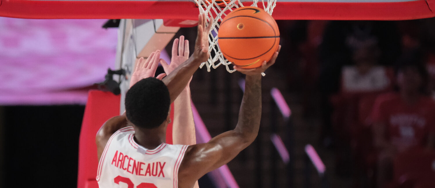 The Houston Cougars mens basketball team defeated the Brigham Young University Cougars 86-55 in a Big XII contest at the Fertitta Center