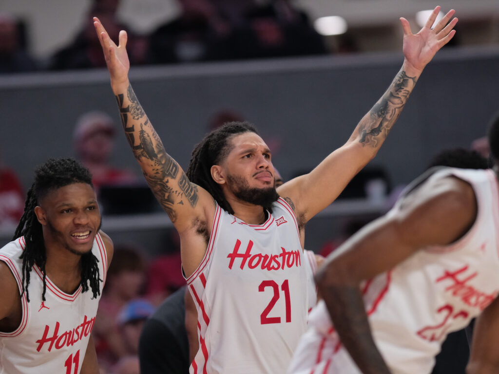 University of Houston guard Emanuel Sharp is loving the energy. (Photo by F. Carter Smith)
