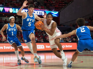 The Houston Cougars mens basketball team defeated the Brigham Young University Cougars 86-55 in a Big XII contest at the Fertitta Center