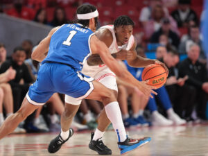 The Houston Cougars mens basketball team defeated the Brigham Young University Cougars 86-55 in a Big XII contest at the Fertitta Center