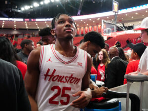 The Houston Cougars mens basketball team defeated the Brigham Young University Cougars 86-55 in a Big XII contest at the Fertitta Center