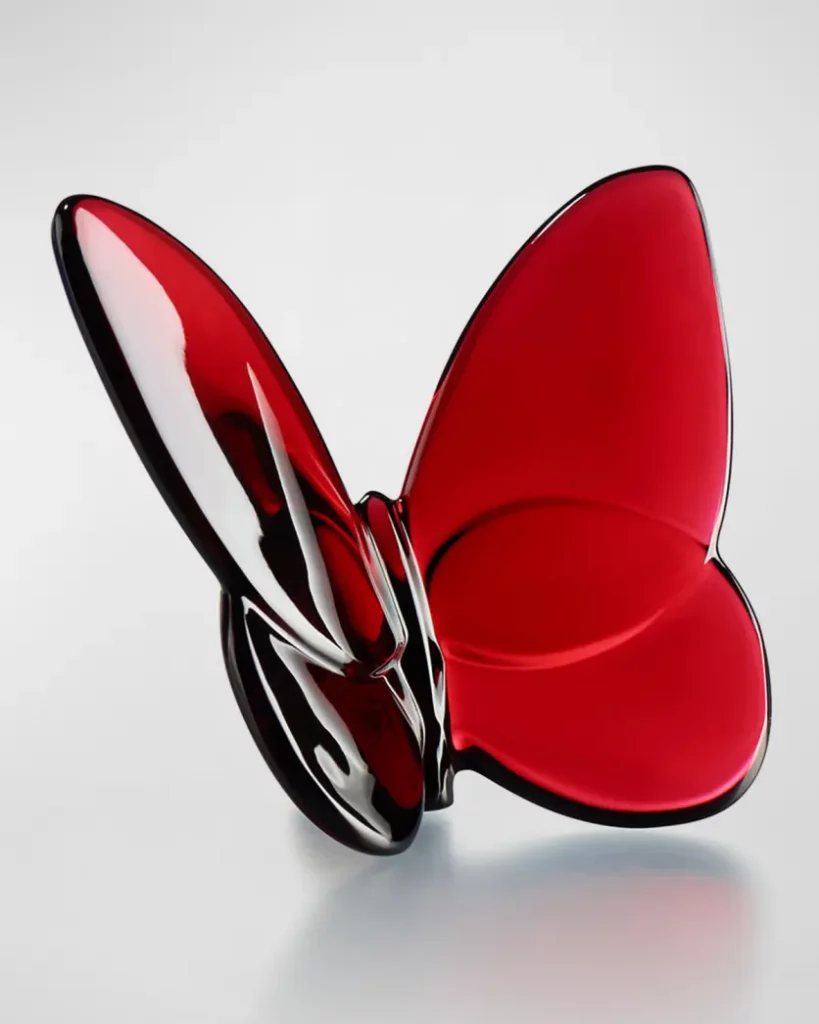 Baccarat 2.5" Lucky Crystal Red Butterfly, $195. 