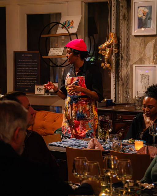 Chef Dawn Burrell speaks at Sound and Color: Water is for Everyone  (Photo by William Issac)