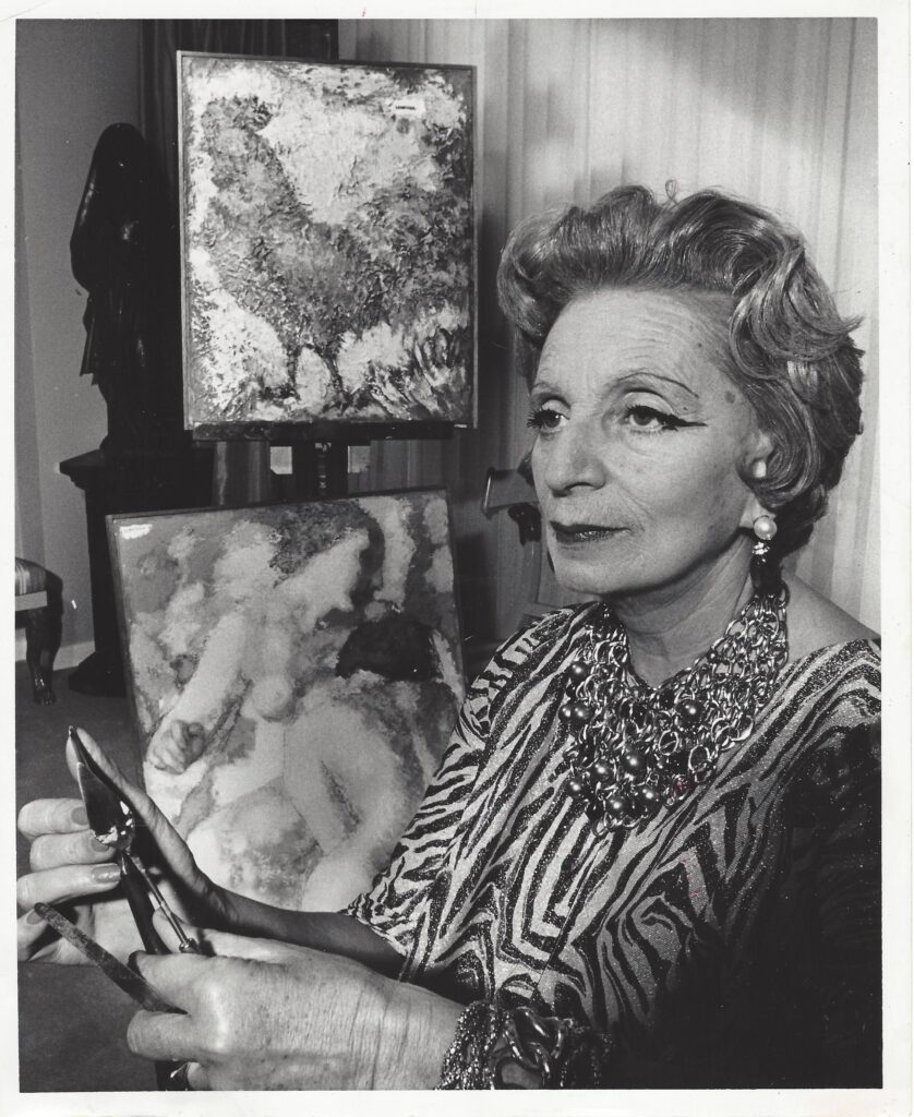 Tamara de Lempicka at her easel, 1964. (Courtesy and © The Tamara de Lempicka Estate, LLC)