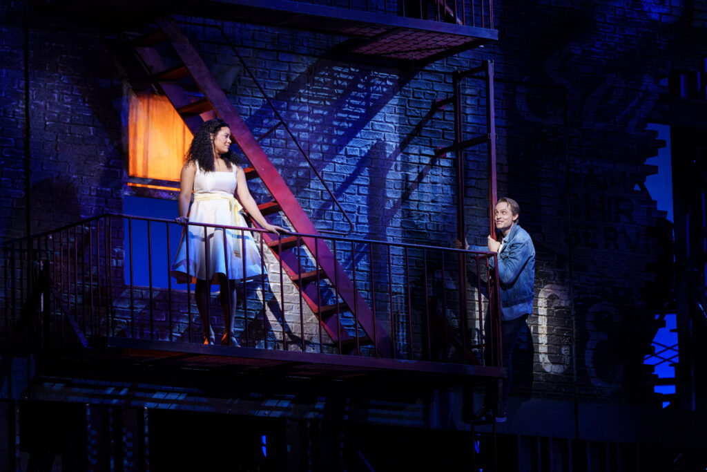 Shereen Pimentel as Maria and Brenton Ryan as Tony at the final dress rehearsal of West Side Story presented by the Houston Grand Opera. (Photo by Michael Bishop)