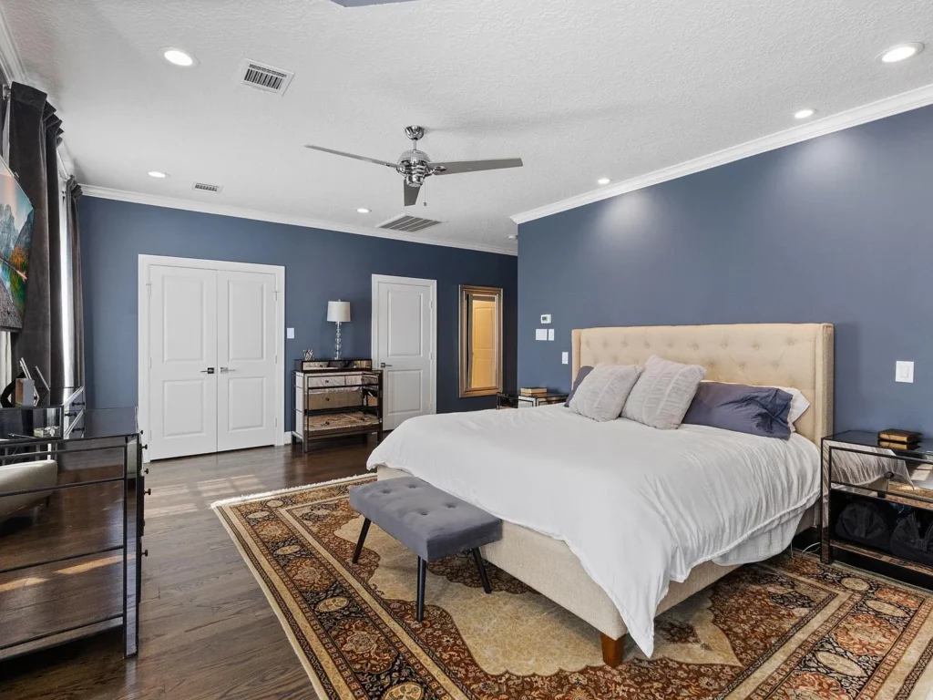 Check out the stunning primary bedroom at 22 History Row, located in a prime location. 