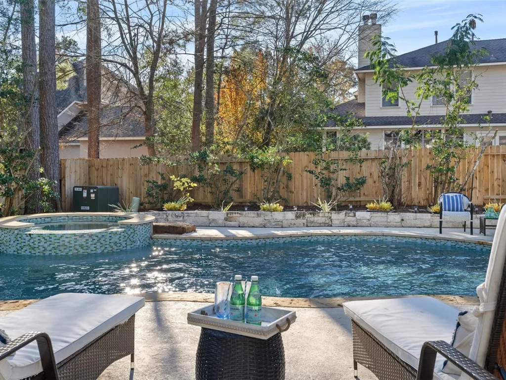 Unwind in the heated salt pool at 242 Hazelcrest Drive and let your worries wash away. 