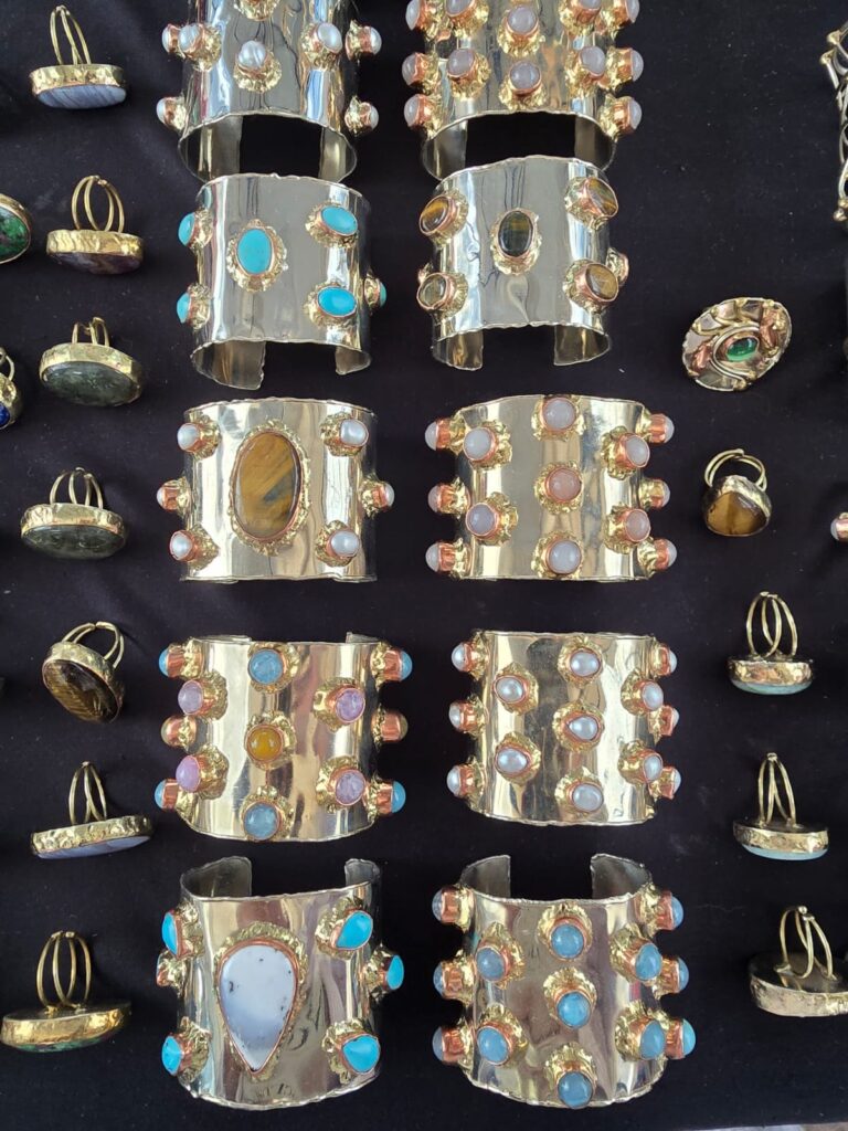 A close-up of the handcrafted bangles and rings, each one carefully made to reflect the artistry and tradition passed down through generations. (Photo courtesy Gabriela Torres Zaragoza)