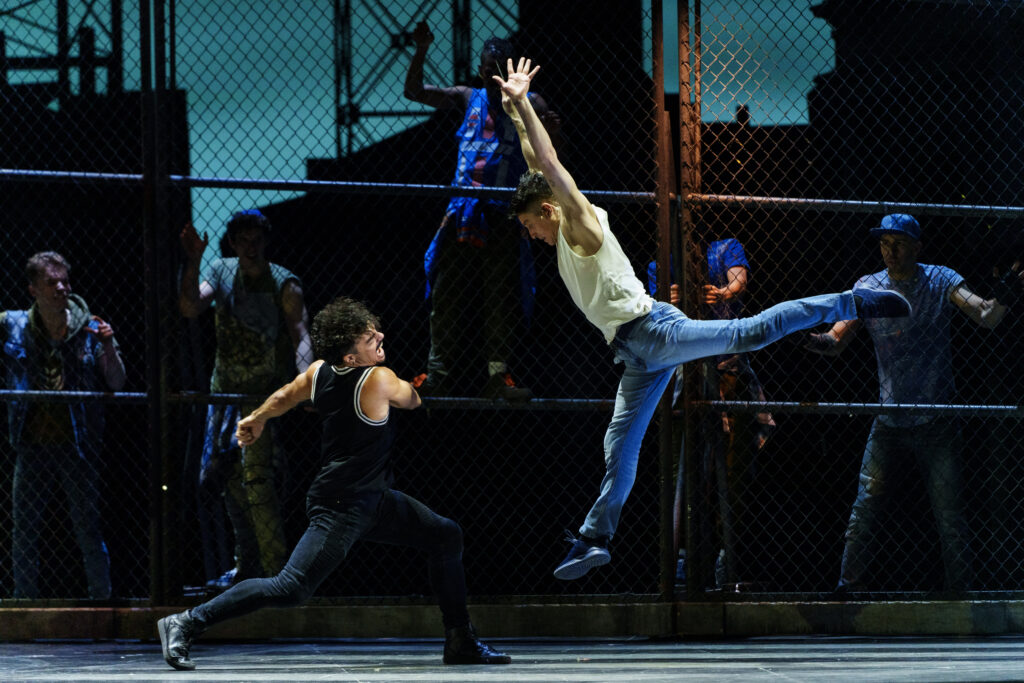 Cast members of West Side Story dancing at the final dress rehearsal presented by the Houston Grand Opera. (Photo by Michael Bishop) 