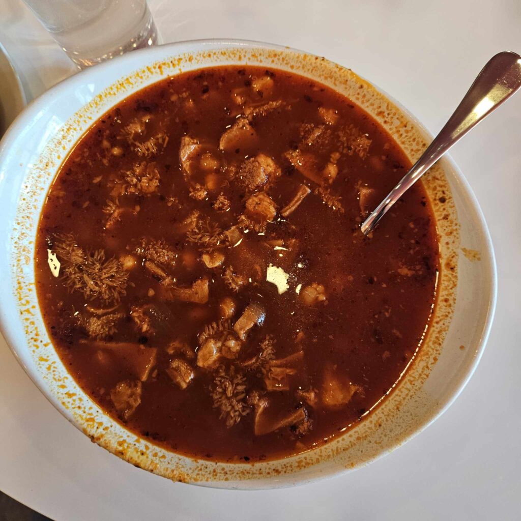For lunch, you can’t beat Cafecito's menudo. (Photo by Edward Brown) 
