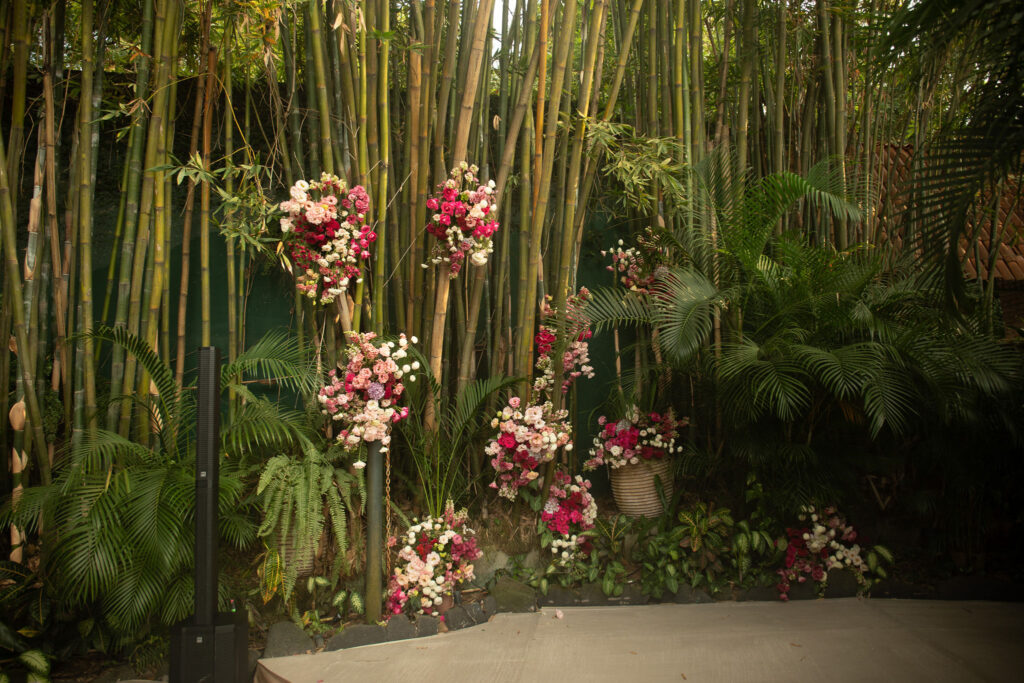 Richard Flowers and The Events Company dressed every moment of the wedding event in magnificent florals. (Photo by Kara Martinez)
