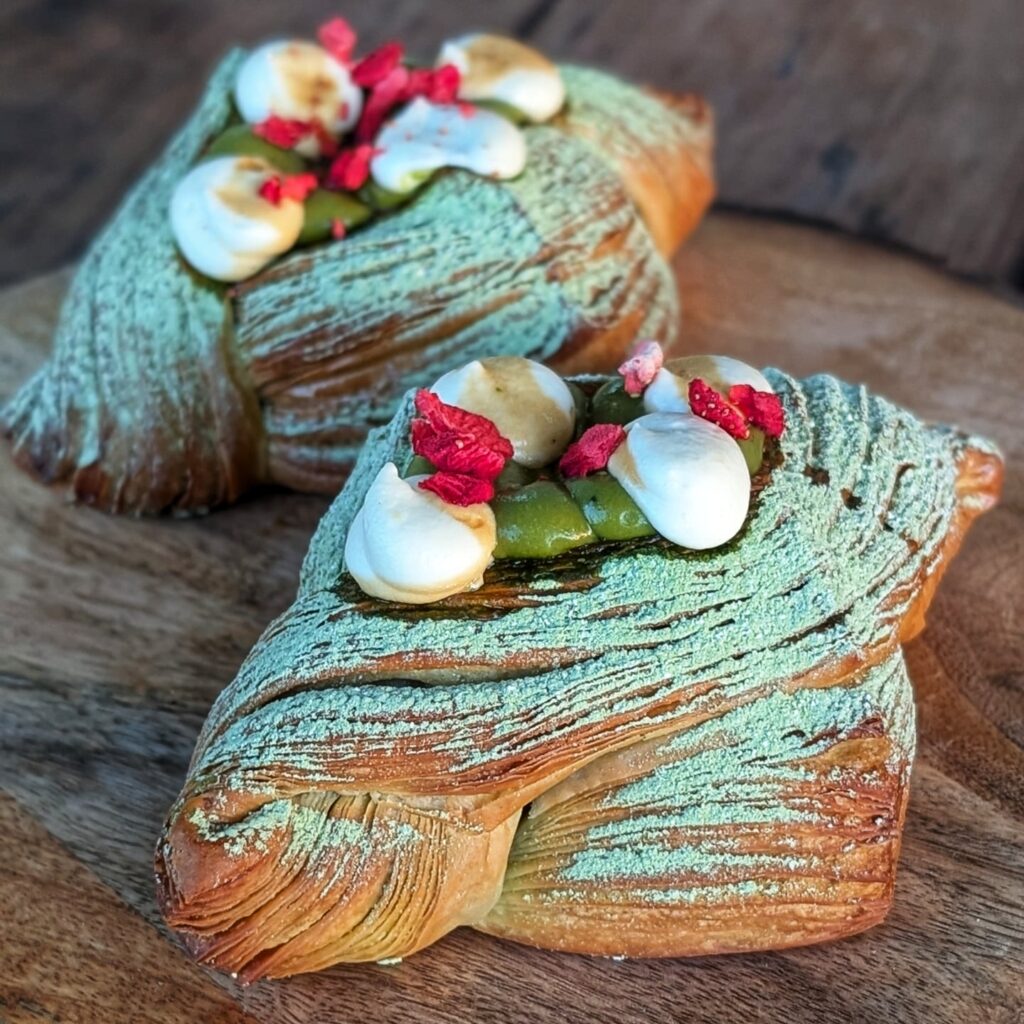 One of the most recent creations at La Casita is a matcha croissant. (Courtesy)
