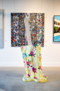 A resin, enamel, and pine popsicle sculpture called "Copacabana" by Betsy Enzensberger. (Photo by Bruno, Snap the Picture)