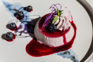 Blueberry PANNA COTTA at Georgia James (Photo by Becca Wright)