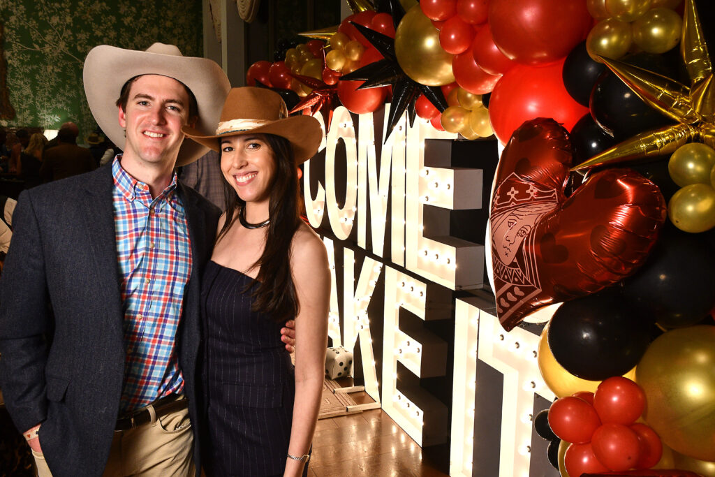 Chris Lewis & Rebecca Diaz-Arrastia at The Bryan Museum's 'Come and Take It' poker tournament (Photo by Dave Rossman)