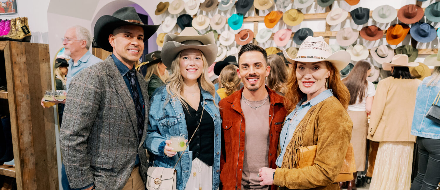 Jose Almodovar, Blair Lamont, Ronnie Espling, Megyn Blanchard join together at the Kemo Sabe kickoff pop-up in Rice Village. (Photo by Nan Studios)