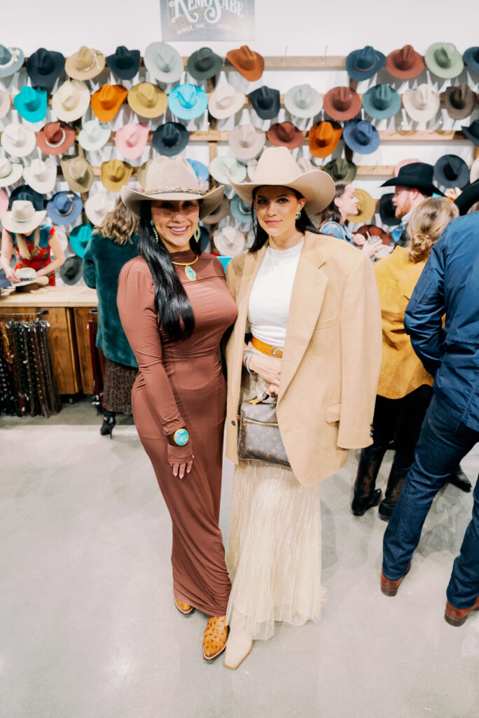 Nancy Almodovar, Shae Johnson dressed in Western inspired outfits paired with Kemo Sabe cowboy hats. (Photo by Nan Studios)