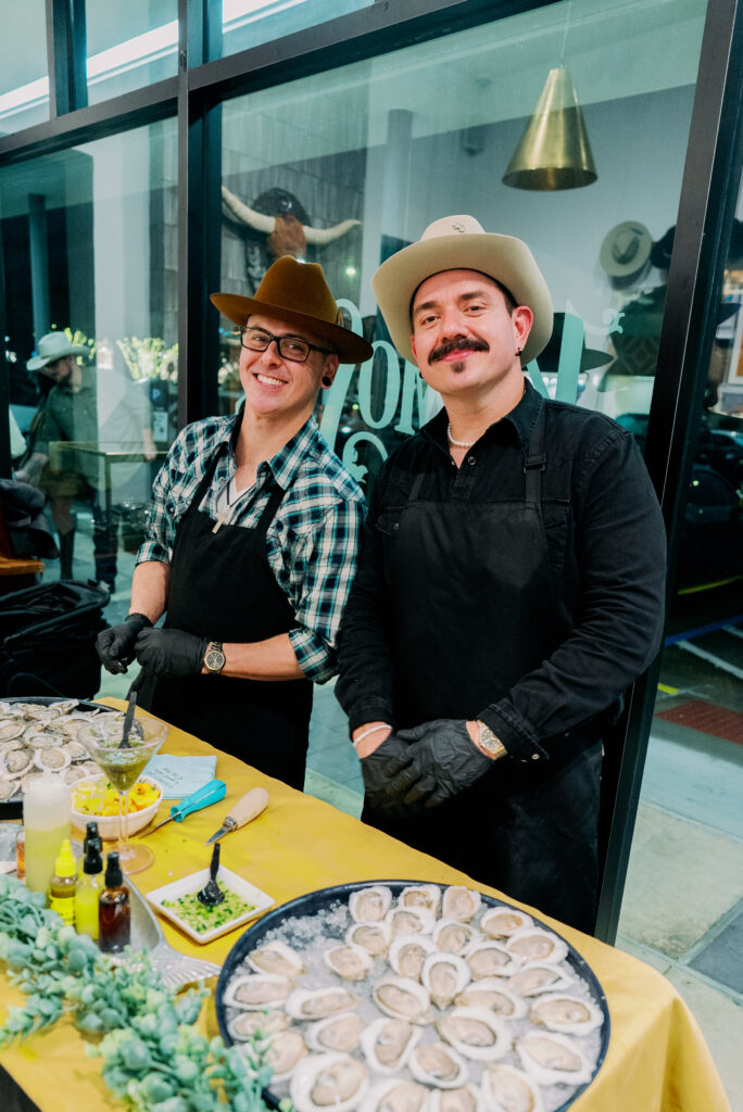 The masterminds behind the flavors featured at the oyster bar at the Kemo Sabe pop-up event. (Photo by Nan Studios)