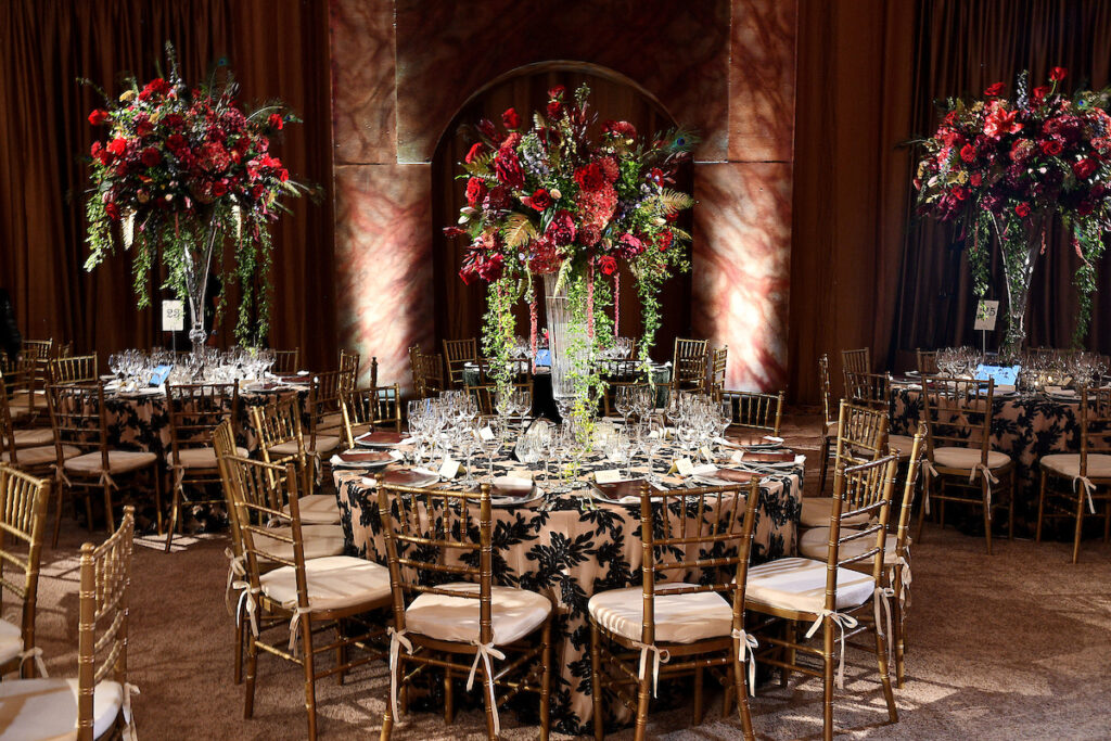 Table decor at the 2025 Houston Ballet Ball at the Wortham Theater Center. (Photo by Dave Rossman) 