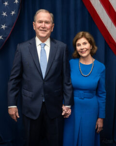 43rd President of the United States, George W. Bush, and First Lady, Laura Bush (Photo by Rachel DeLira – StyleFW Pictures)
