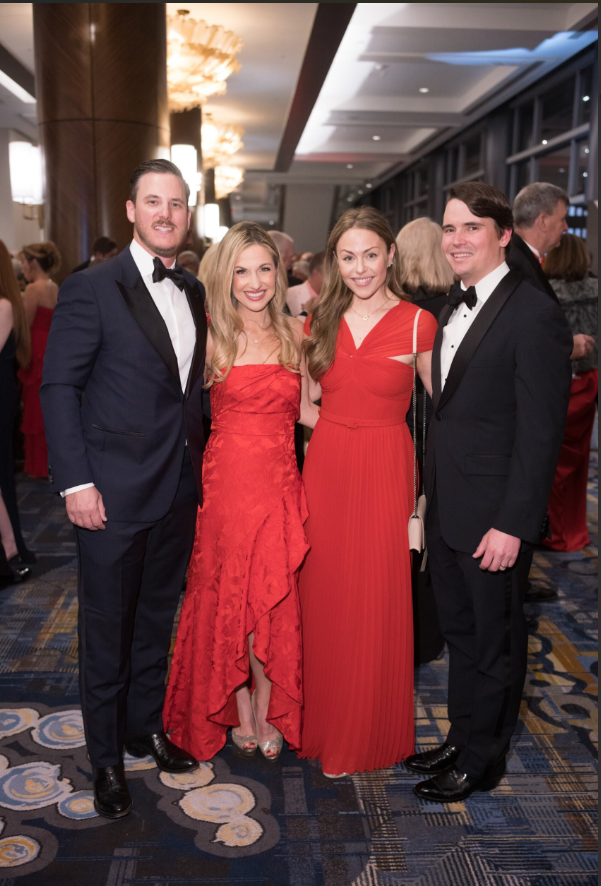 Katherine Whaley and Chris Wadley, Lexi and Mike Marek at the American Heart Association Heart Ball. (Photo by Daniel Ortiz)