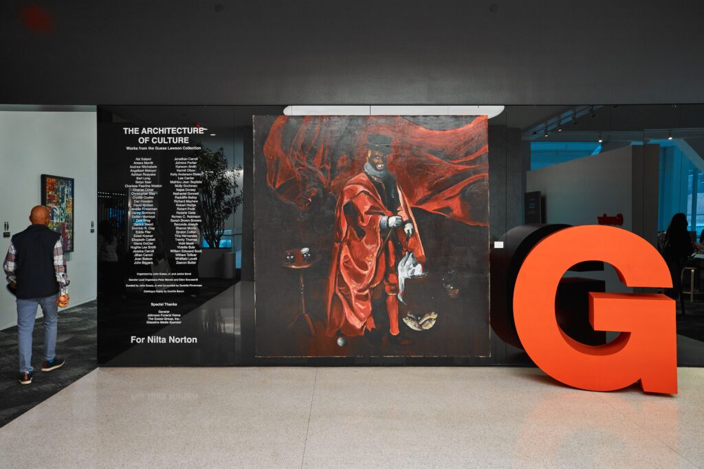 An installation view of "The Architecture of Culture: Works from the Guess Lawson Collection" at Gensler Houston headquarters. (Courtesy the Guess Lawson Collection)