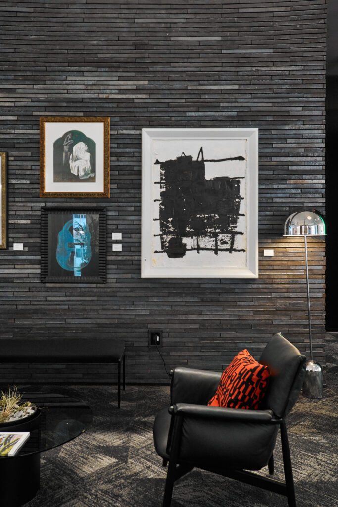 An installation view of "The Architecture of Culture: Works from the Guess Lawson Collection" on view at Gensler Houston headquarters. (Courtesy the Guess Lawson Collection)