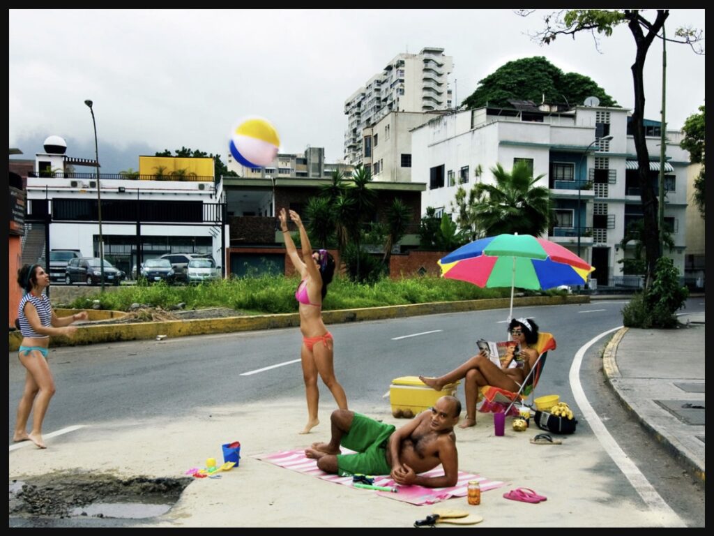 Violette Bule's "Playa Huequito, Caracas," 2009, on view at Gensler Houston headquarters. (Courtesy the Guess Lawson Collection)