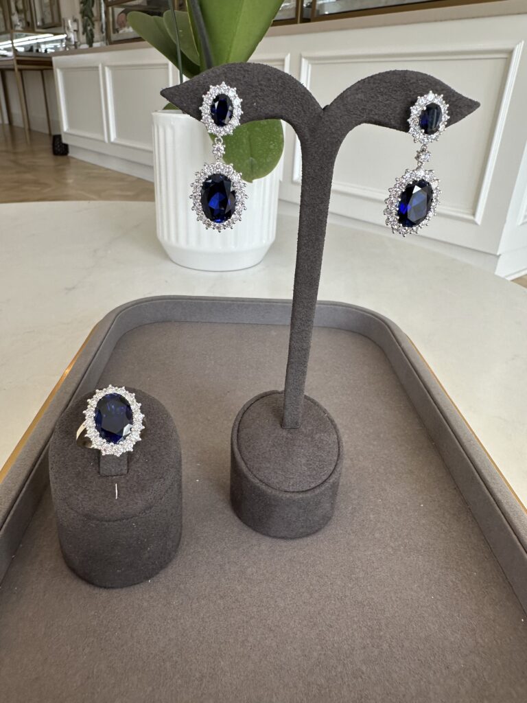 Princess Diana's engagement ring is recreated with lab grown sapphires and diamonds at Lark & Berry.