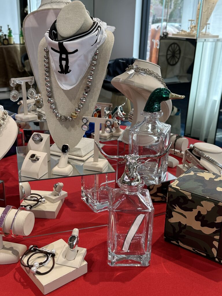 Pieces from the Vincent Peach collection combine with other rodeo themed pieces at Tenenbaum Jewelers