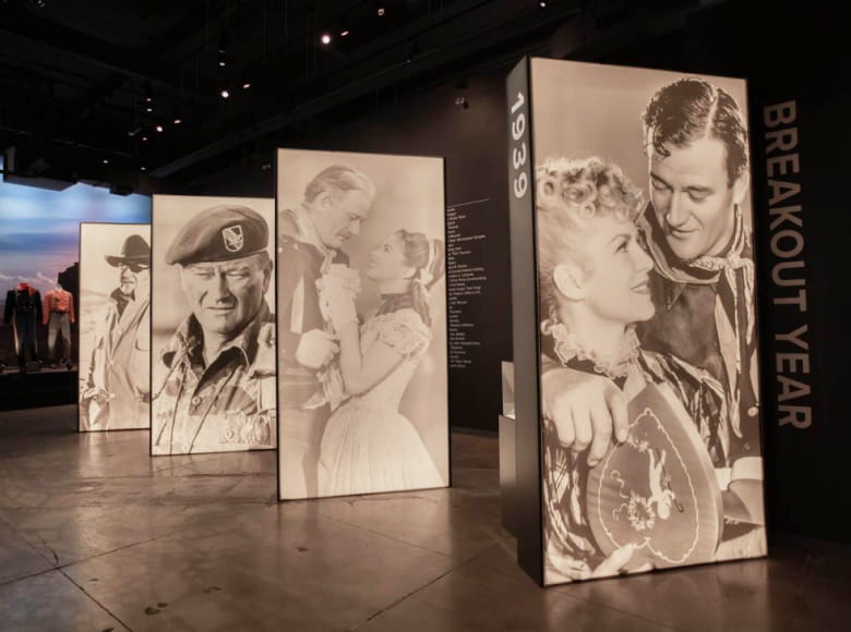 Located in the heart of the Fort Worth Stockyards, John Wayne: An American Experience offers an intimate look at The Duke’s life and legacy.  (Courtesy)