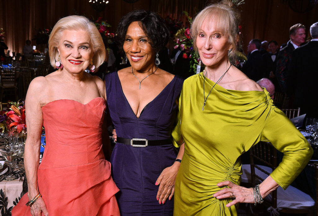 Jo Furr, Myrtle Jones, Sasha Davis at the 2025 Houston Ballet Ball at the Wortham Theater Center. (Photo by Dave Rossman) 