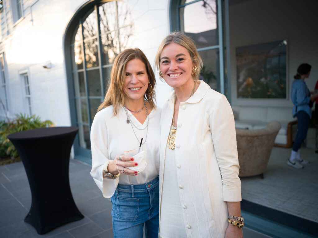 Julie Hershberger, Allison Bagley at the Sunday afternoon fête.  (Photo by Daniel Ortiz)