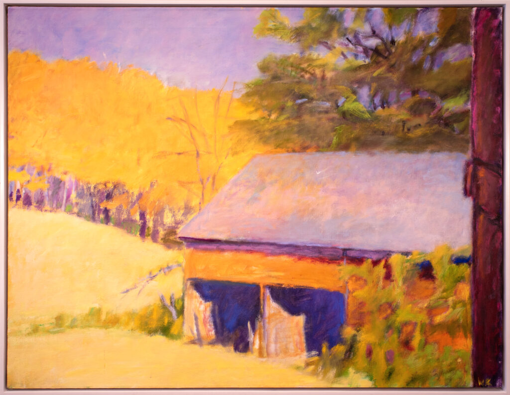 Wolf Kahn's "Looking Down to the Woodshed," 1976, at Jody Klotz Fine Art