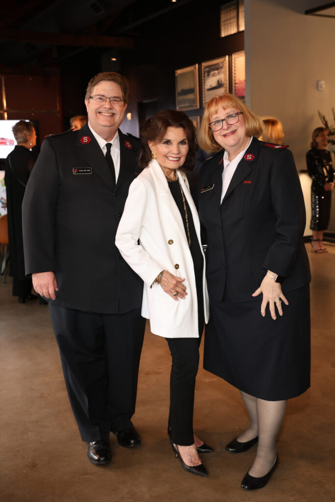 Major Robert Web, Linda McReynolds, Major Carolynn Webb at the Salvation Army Auxiliary 'Reflections on Style' launch event (Photo by Priscilla Dickson)