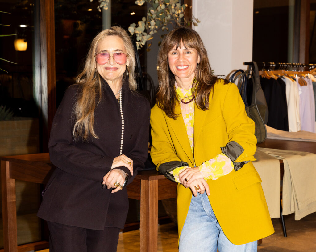 Marla Aaron and Wendi Koletar Martin celebrate the opening of Kick Pleat in Dallas. (Photo by Kaitlin Saragusa)