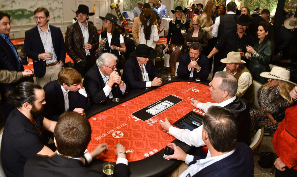 All eyes on the poker table at The Bryan Museum's 'Come and Take It' poker tournament held at River Oaks Country Club (Photo by Dave Rossman)