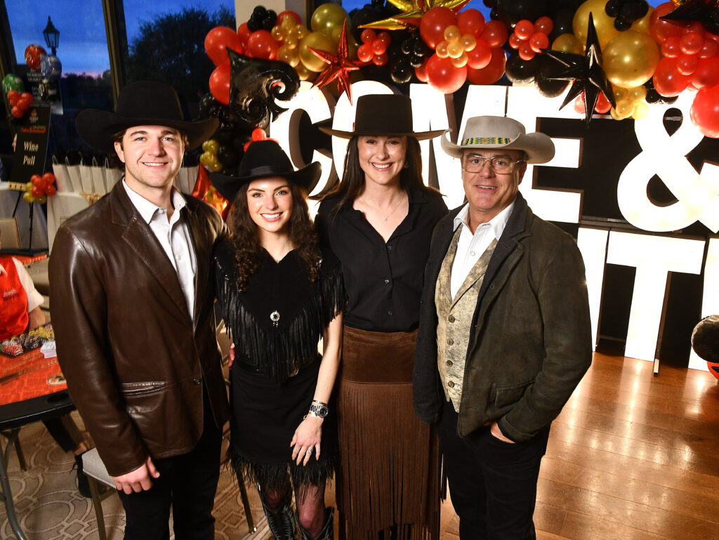 Ross & Ava Leigh Pellegrin, Andrea & JB Bryan at The Bryan Museum's 'Come and Take It' poker tournament (Photo by Dave Rossman)