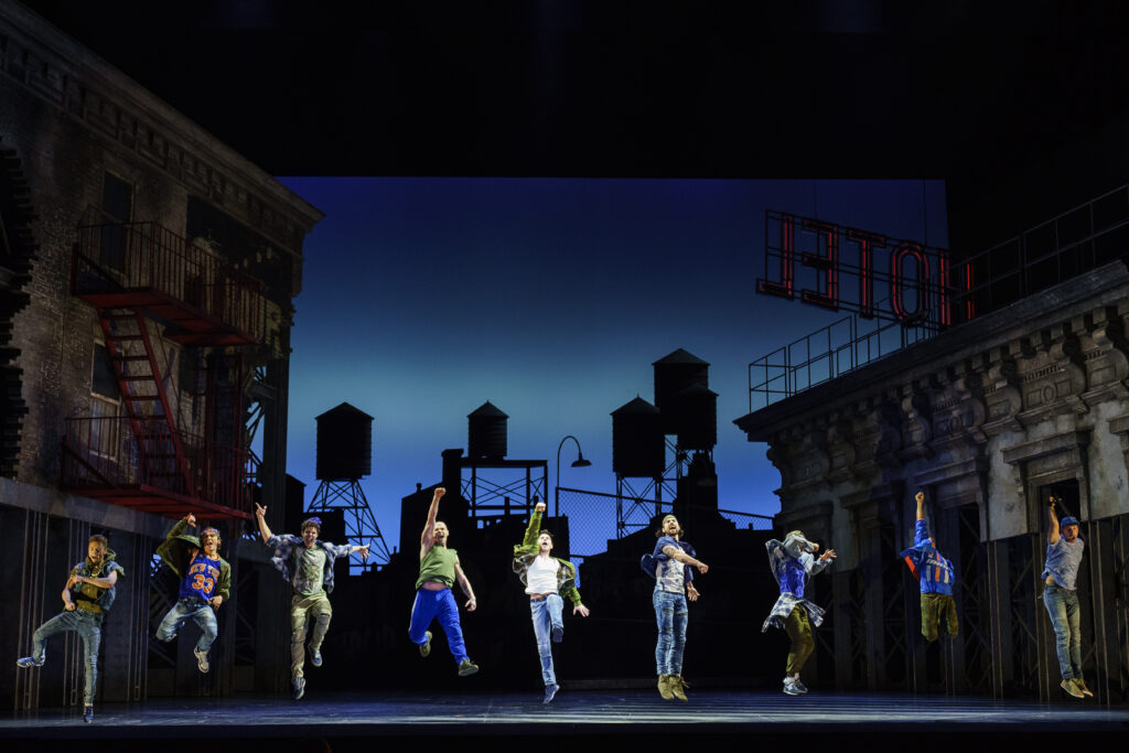 The cast of West Side Story dancing at the final dress rehearsal presented by the Houston Grand Opera. (Photo by Michael Bishop)