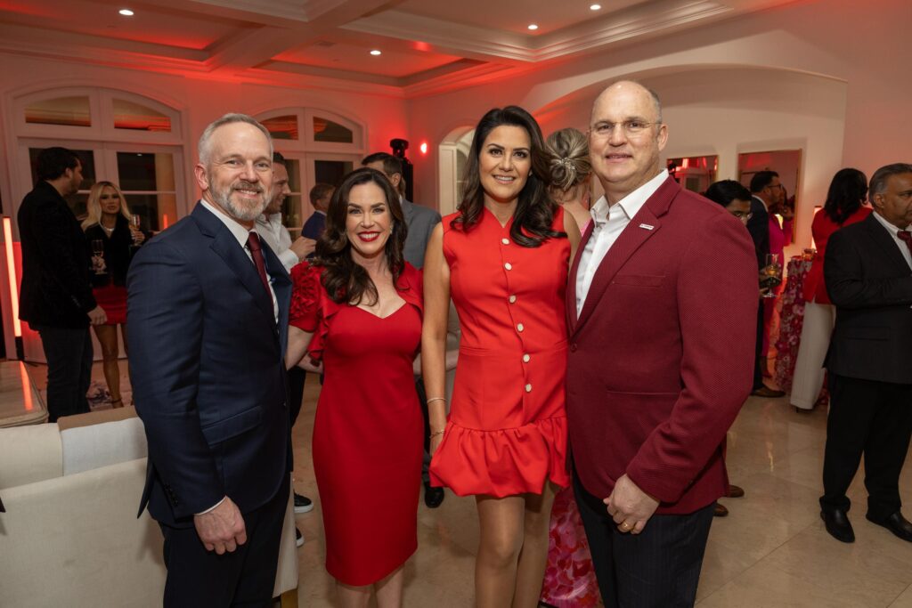 Sean and Darcy Kolassa,and Claudia and David Walkup enjoy the TCH Ambassador night at the Singh home.