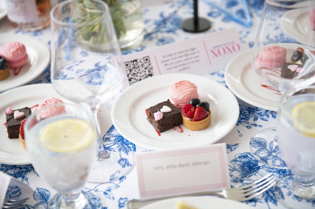 Place setting at the St. Valentine's Day Luncheon. (Photo by Tamytha Cameron)
