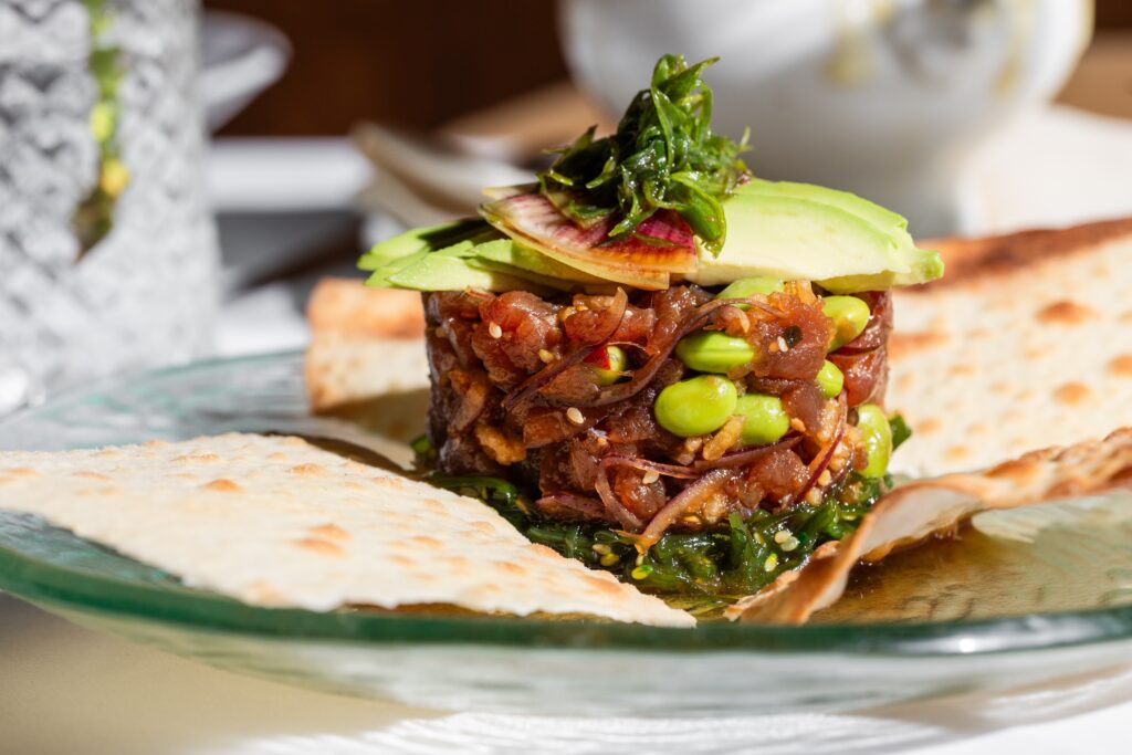 New to the Georgia James menu is the tuna tartare ($26) with crispy rice and avocado in a soy vinaigrette. (Photo by Becca Wright)