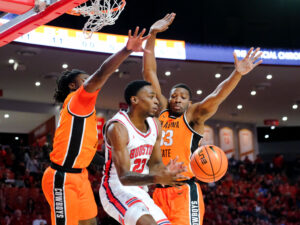 The Houston Cougars mens basketball team defeated the Oklahoma State Cowboys in a Big XII contest at the Fertitta Center,